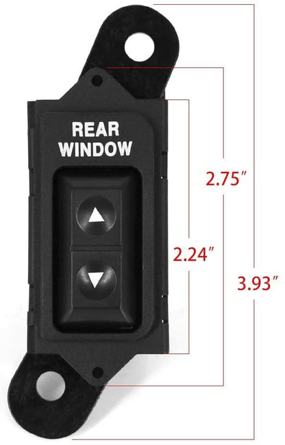 USA MADE REAR POWER WINDOW SWITCH F2TZ-14529-A FOR 92 - 96 FORD BRONCO - RarePartsFinder.Com