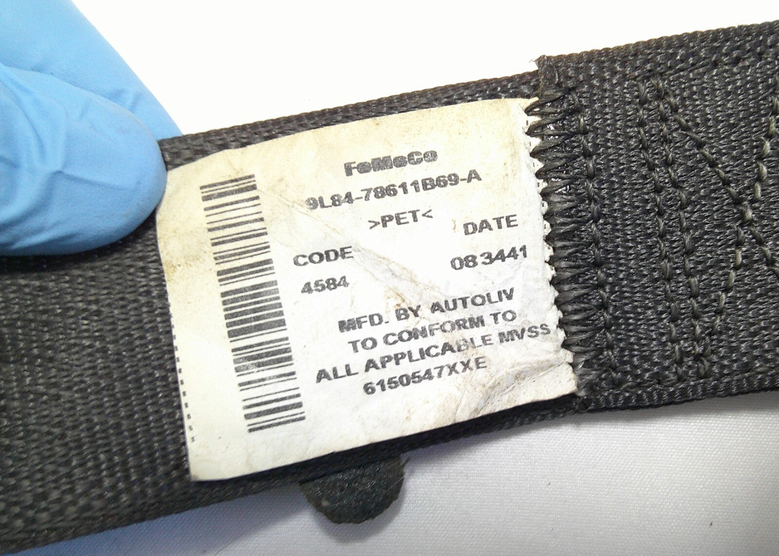 Escape Mariner Rear Left Driver Side Seat Belt Black OEM AL8Z-78611B69-BC - RarePartsFinder.Com