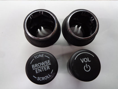 2013 - 2015 DODGE DART RADIO STEREO TUNER SELECTOR KNOB OEM SET FREE SHIPPING!