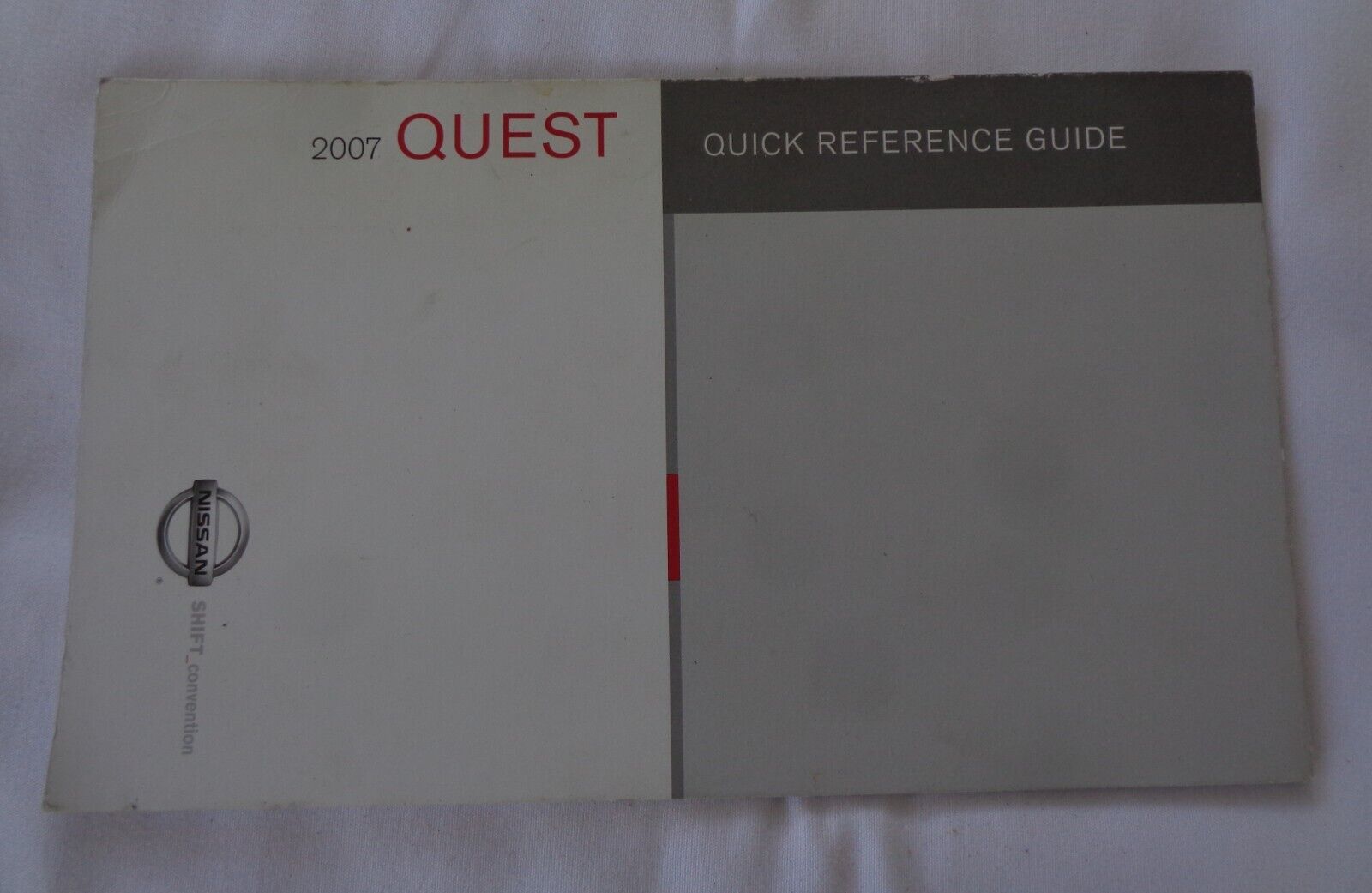 2007 NISSAN QUEST OWNERS MANUAL SET WITH CASE OEM FREE SHIPPING! - RarePartsFinder.Com