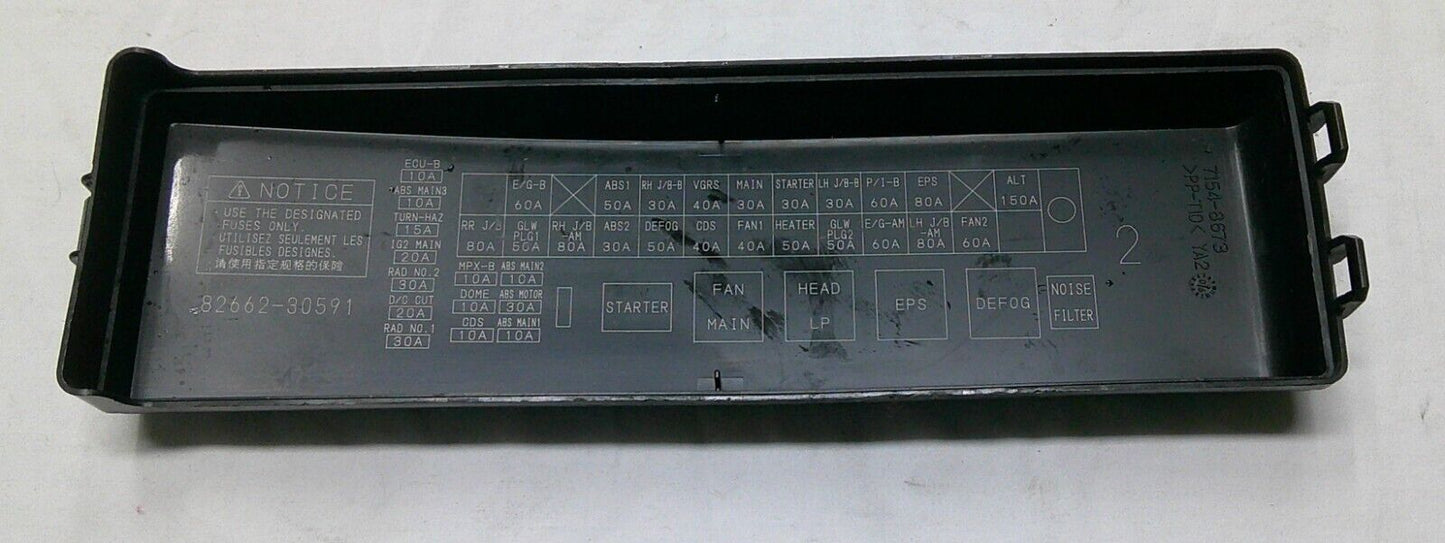 2007 Lexus GS350 GS450 Fusebox Fuse Box Relay Cover Lid OEM 82662-30591  R1 - RarePartsFinder.Com