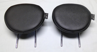 2007 - 2015 MINI COOPER OEM BLACK LEATHER REAR LEFT RIGHT HEADREST SET