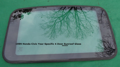 1999 HONDA CIVIC 4 DOOR OEM YEAR SPECIFIC SUNROOF GLASS NO ACCIDENT FREE SHIP