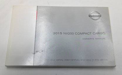 NV200 2015 COMPACT CARGO Owners Manual Glove Box Book with Case
