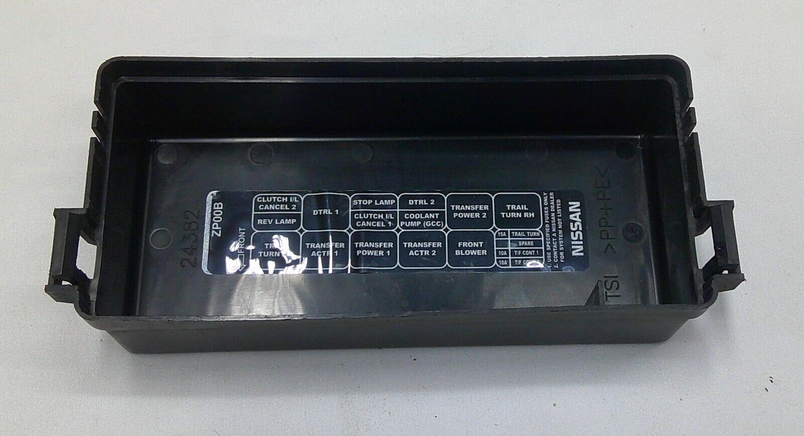 07 - 19 Nissan Xterra Under hood Relay Fuse Box Cover Top 24382-ZP00B R2 - RarePartsFinder.Com