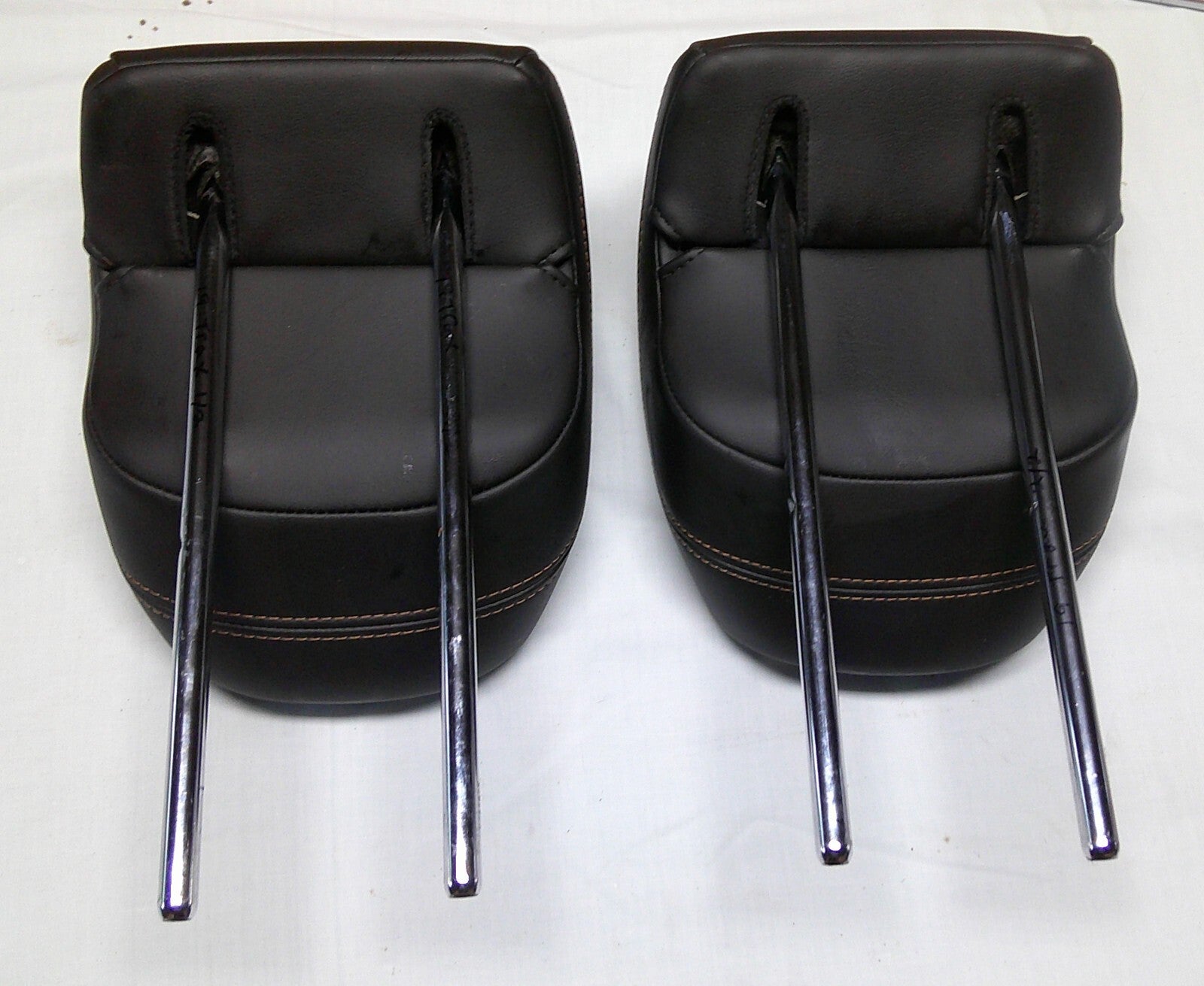 2013 - 2019 CHEVY TRAX OEM BLACK LEATHER REAR LEFT RIGHT HEADREST SET - RarePartsFinder.Com