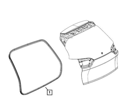 2014 - 2018 Jeep Cherokee Hatch Trunk  On Body Weatherstrip OEM 68225189AA W13