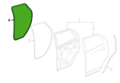 13 - 22 Buick Encore Passenger Rear On Body Weatherstrip OEM 94550169  W9