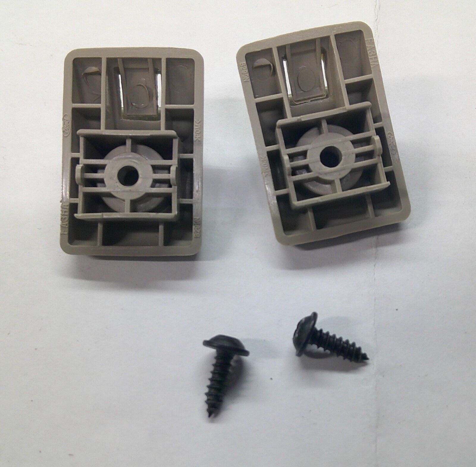 2011 - 2014 FORD FIESTA TAN SUN VISOR CLIP SET W/MOUNT SCREW OEM FREE SHIP SC1