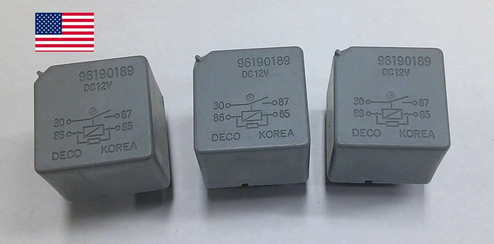 USA SELLER GM OEM DECO RELAY 3 PC LOT 96190189  1 YEAR WARRANTY TESTED  GM12