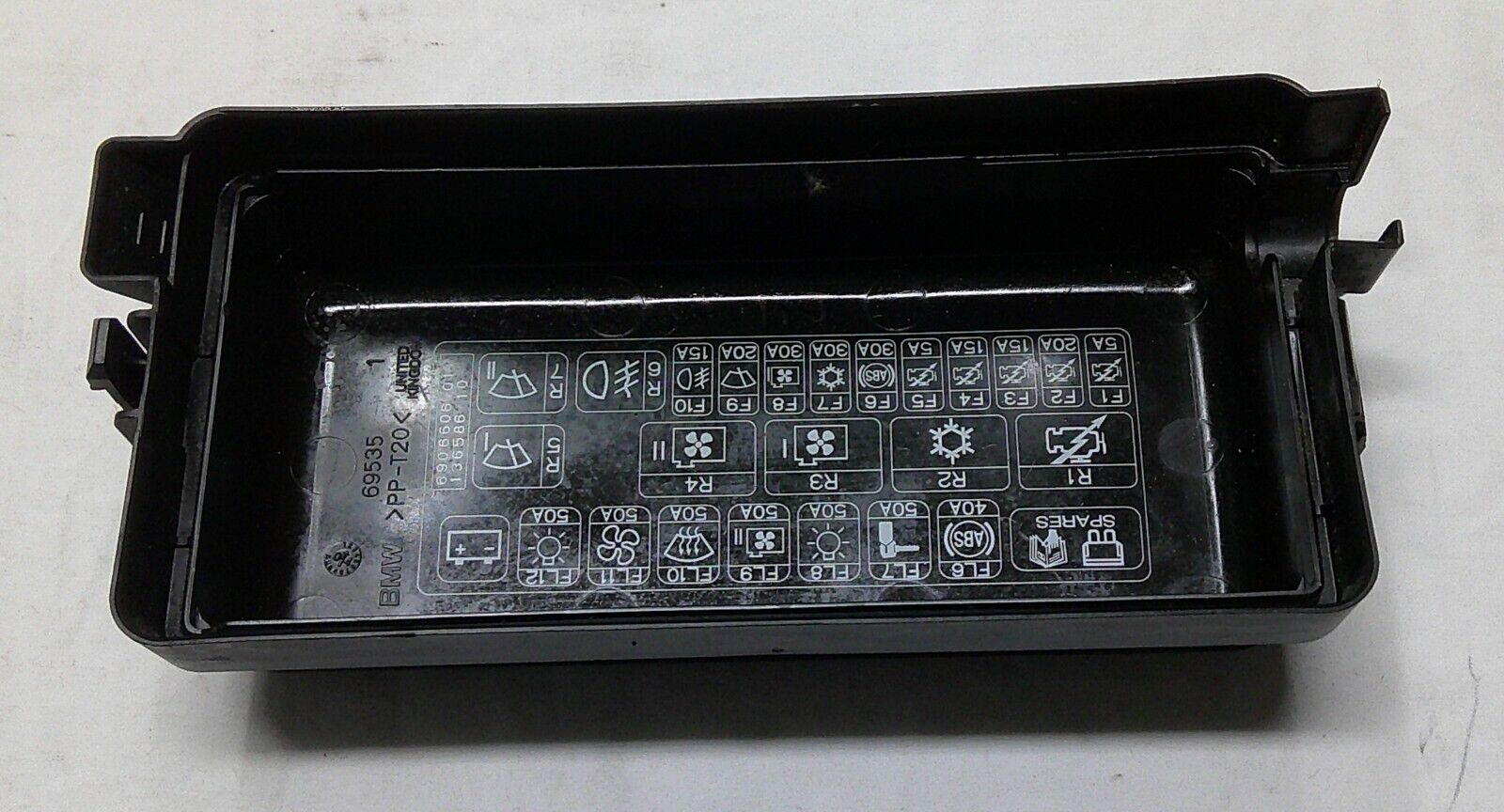 02 - 06 R50 R52 R53 Mini Cooper Under Hood Fuse Relay Box Cover Lid Free Ship R1 - RarePartsFinder.Com