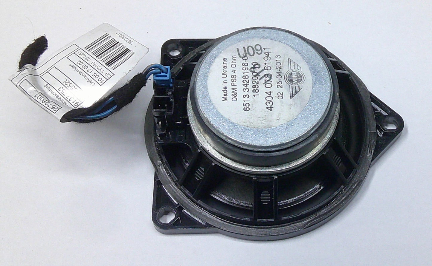 2007 - 2015 Mini Cooper Door Midrange Speaker/Woofer Stereo 65123450757 A3