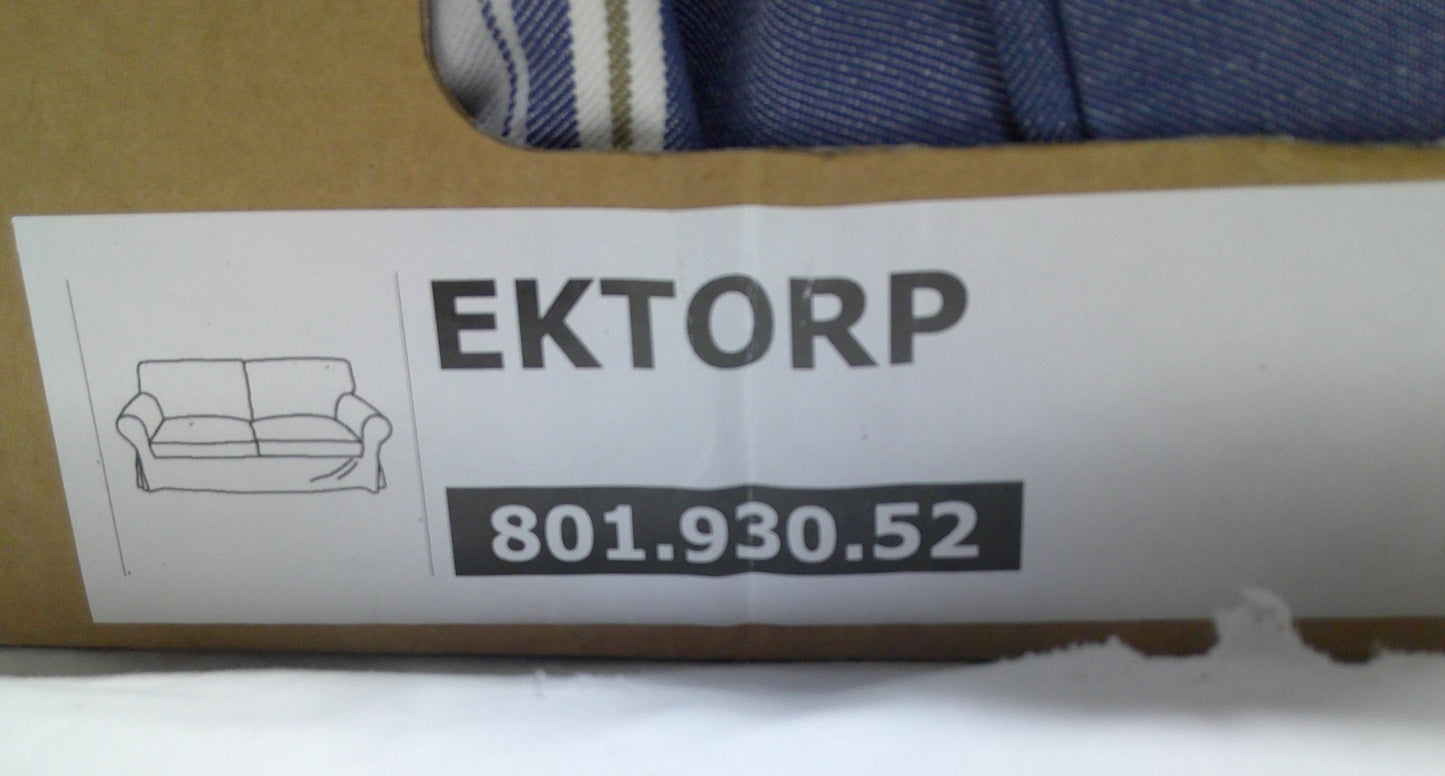 IKEA EKTORP Slipcover ABYN BLUE White Stripe  801.930.52  12096 NEVER USED