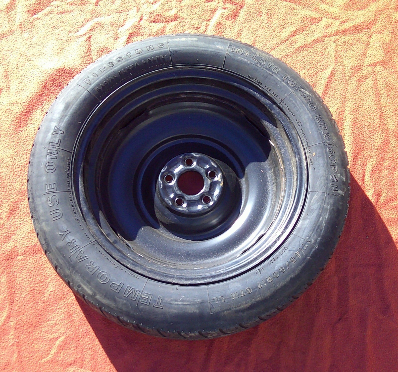 2010 - 2014 Subaru Outback Wagon Wheel 17x4 Spare Rim Tire Donut T145 80R17 97M - RarePartsFinder.Com