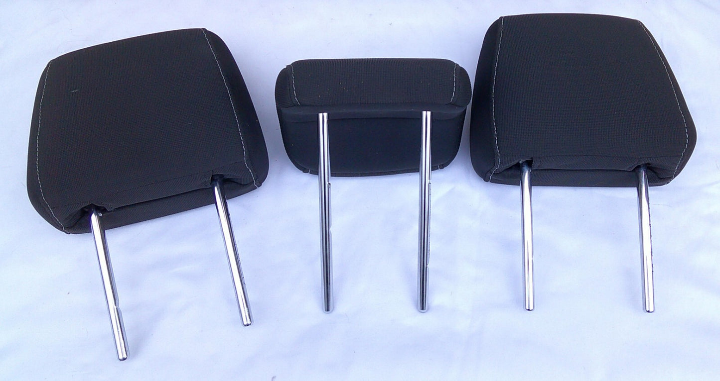 12 - 14 FORD FOCUS OEM BLACK CLOTH REAR LEFT RIGHT HEADREST SET FREE SHIP!