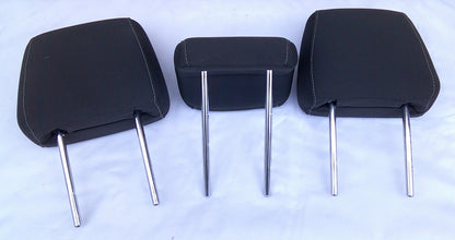 12 - 14 FORD FOCUS OEM BLACK CLOTH REAR LEFT RIGHT HEADREST SET FREE SHIP!