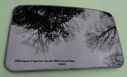 2003 JAGUAR S-TYPE YEAR SPECIFIC OEM FACTORY SUNROOF GLASS FREE SHIPPING! - RarePartsFinder.Com