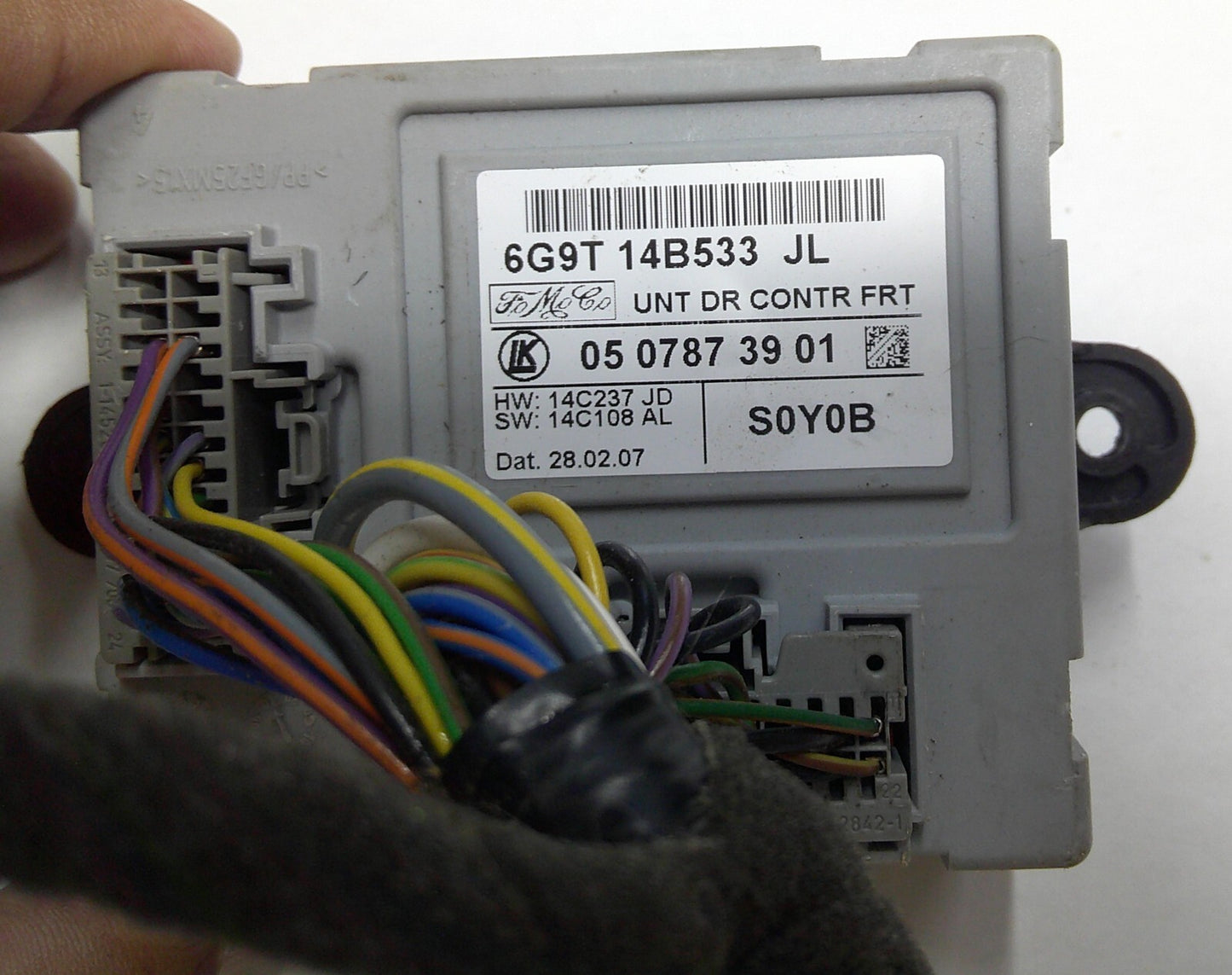 07-09 JAGUAR XK FRONT LEFT DOOR CONTROL MODULE UNIT 6G9T14B533JL Free Ship A17