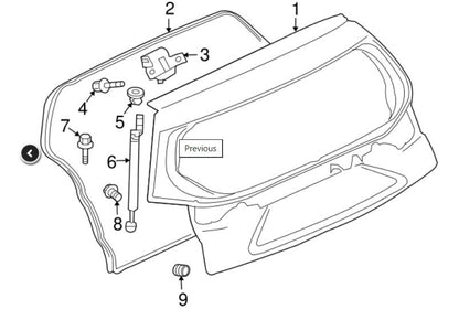 2011 - 2019 OUTLANDER SPORT HATCH TAILGATE ON BODY WEATHERSTRIP OEM 5815A053 W2
