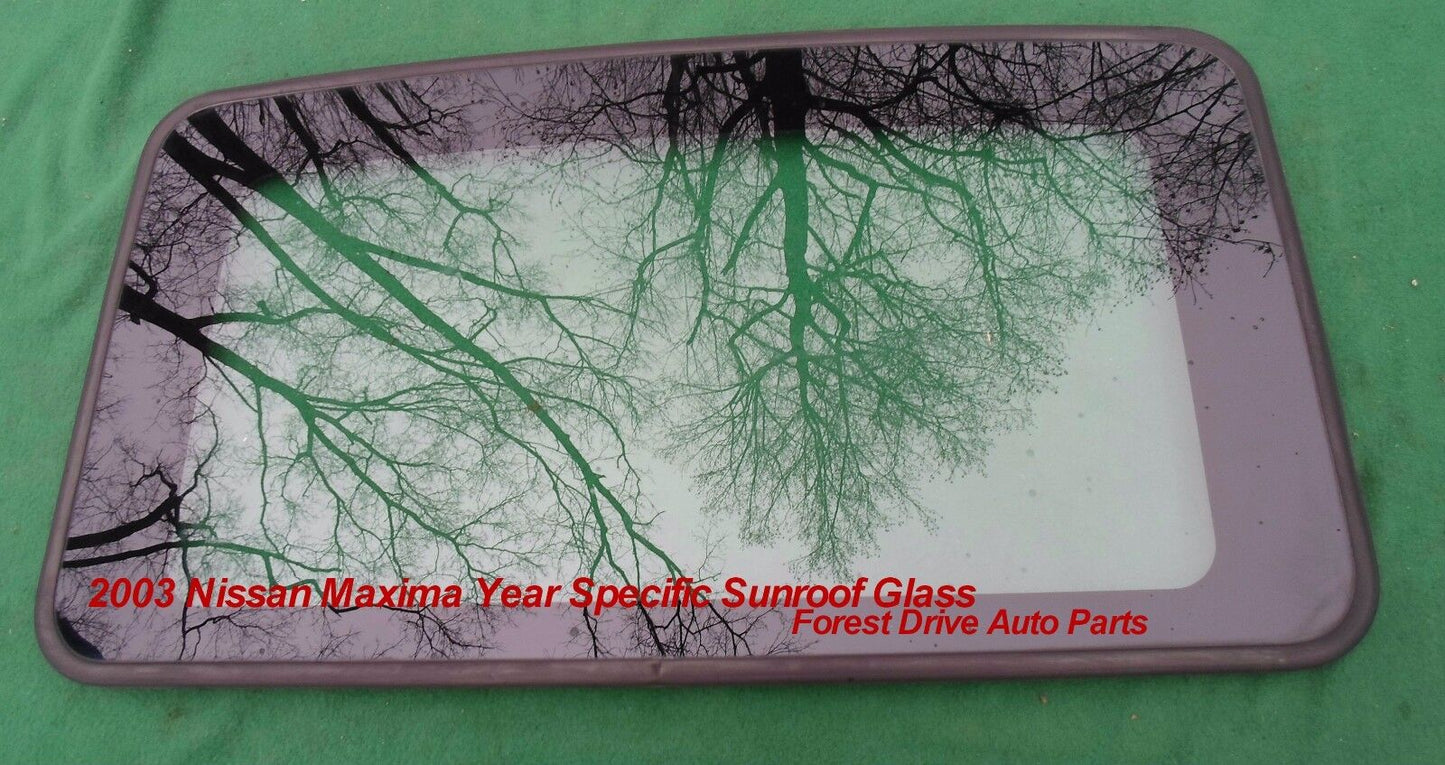 2003 NISSAN MAXIMA YEAR SPECIFIC OEM FACTORY SUNROOF GLASS FREE SHIPPING - RarePartsFinder.Com