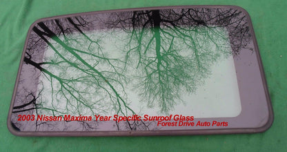 2003 NISSAN MAXIMA YEAR SPECIFIC OEM FACTORY SUNROOF GLASS FREE SHIPPING - RarePartsFinder.Com