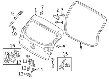 2012 - 2017 Kio Rio Hatch On Body Weatherstrip OEM 87321-1W200  W12