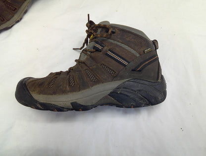 Keen Boots Mens 7D Brown Leather Waterproof Hiking Trail Outdoors Fair Shape B11