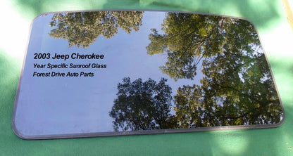 2003 JEEP CHEROKEE YEAR SPECIFIC OEM FACTORY SUNROOF GLASS   FREE SHIPPING - RarePartsFinder.Com