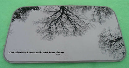 2007 YEAR SPECIFIC INFINITI FX45 OEM FACTORY SUNROOF GLASS FREE SHIPPING! - RarePartsFinder.Com