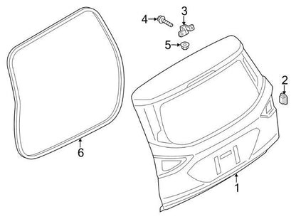 2013 - 2019 FORD ESCAPE REAR HATCH ON BODY WEATHERSTRIP OEM EJ5Z-78404A06-A - RarePartsFinder.Com