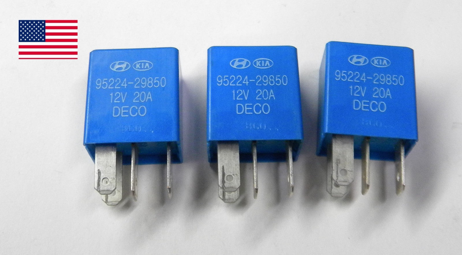 HYUNDAI  KIA DECO 12V 20A 95224-29850 RELAY SET OEM TESTED 1 YEAR WARRANTY  HY1