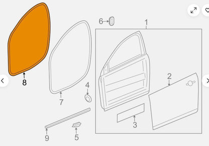 12 - 17 Verano L or R Front Door ON Body Weatherstrip Gasket OEM 13259931  W13
