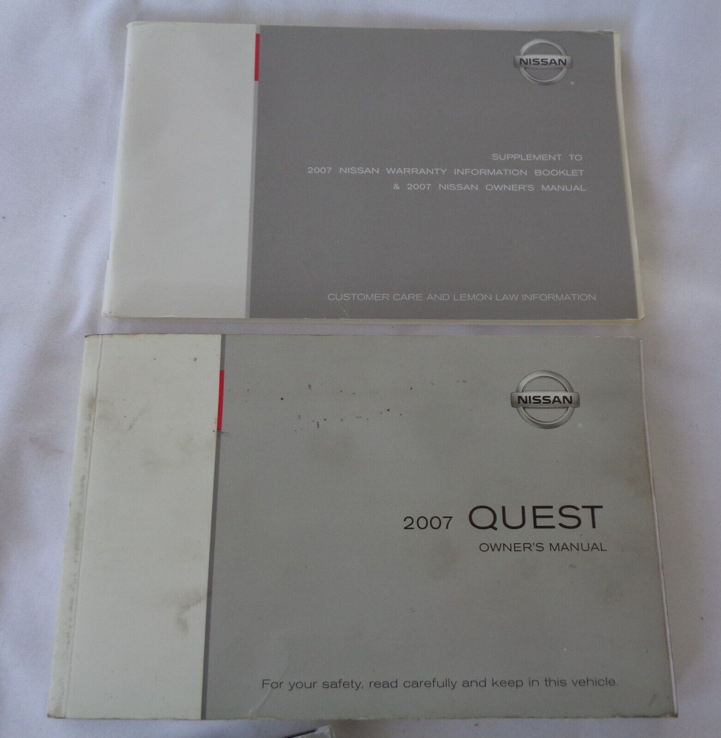 2007 NISSAN QUEST OWNERS MANUAL SET WITH CASE OEM FREE SHIPPING! - RarePartsFinder.Com