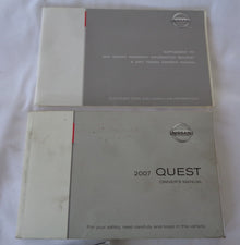 2007 NISSAN QUEST OWNERS MANUAL SET WITH CASE OEM FREE SHIPPING! - RarePartsFinder.Com