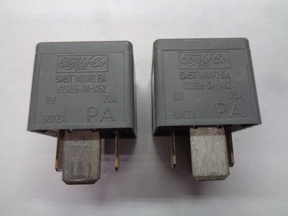 2 PIECE SET FORD OEM RELAY 5M5T-14B192-EA TESTED 1 YEAR WARRANTY F5