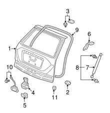 OEM 2007 - 2011 Honda CRV Tailgate On Body Weatherstrip 74440-SXS-A01  W4 - RarePartsFinder.Com