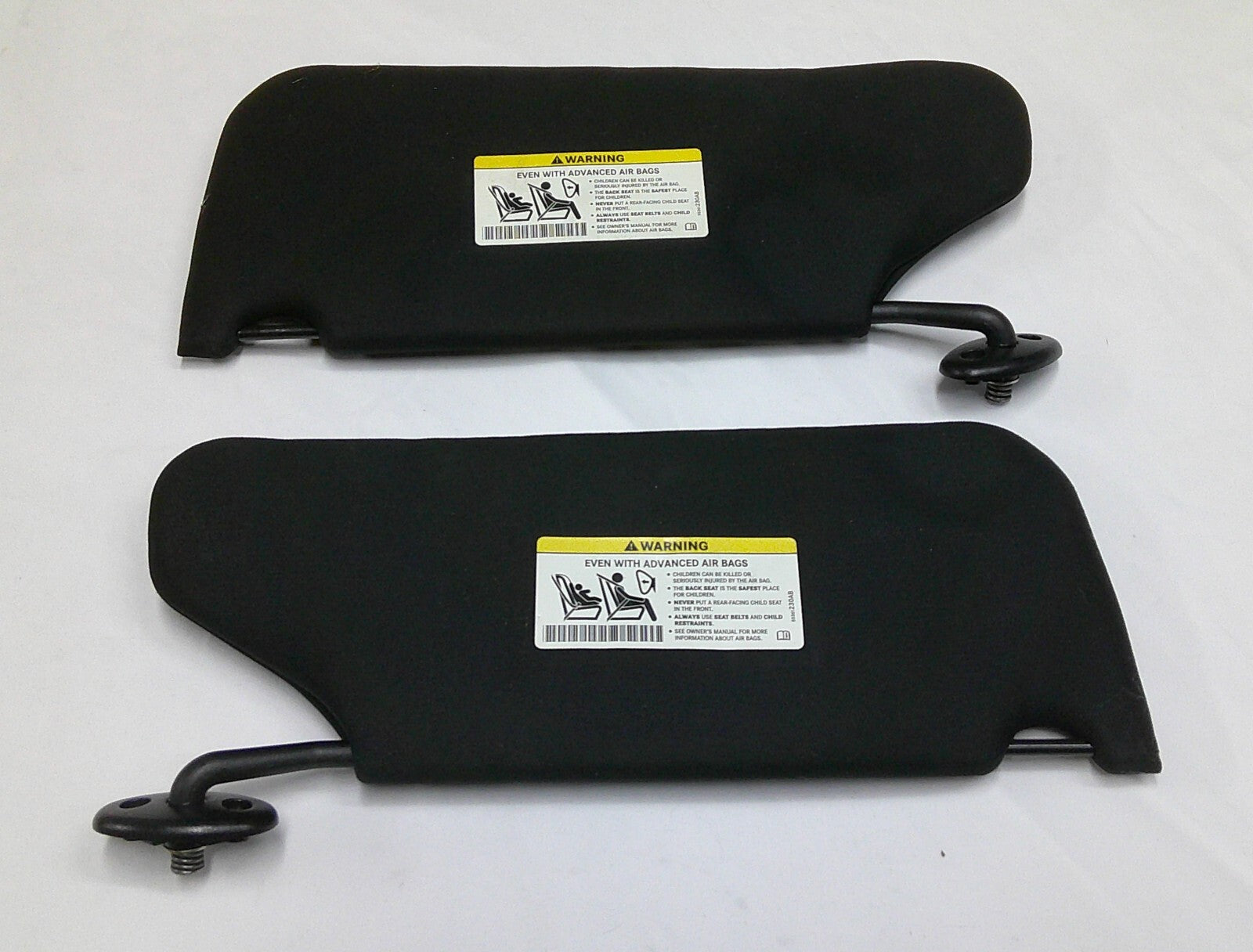 11 12 13 14 Dodge Avenger LH & RH Sun Visor Set Black OEM FREE SHIPPING B5 - RarePartsFinder.Com