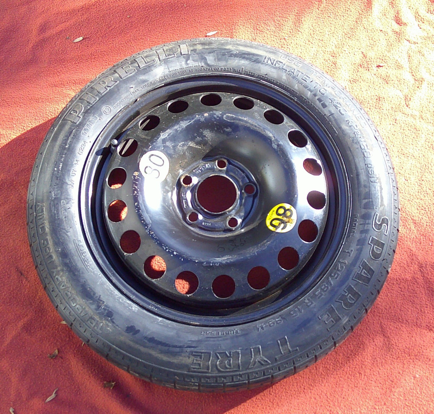 03 - 07 Saab 9-3 Compact Spare Tire Donut with Rim T125/85 R 16 99M Free Ship