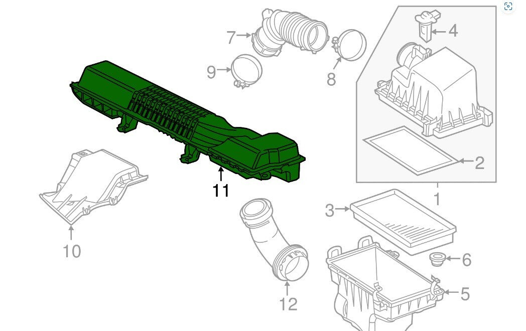 AIR INTAKE CLEANER INLET TUBE FOR TOYOTA COROLLA C-HR REPLACES 17751-37150 - RarePartsFinder.Com