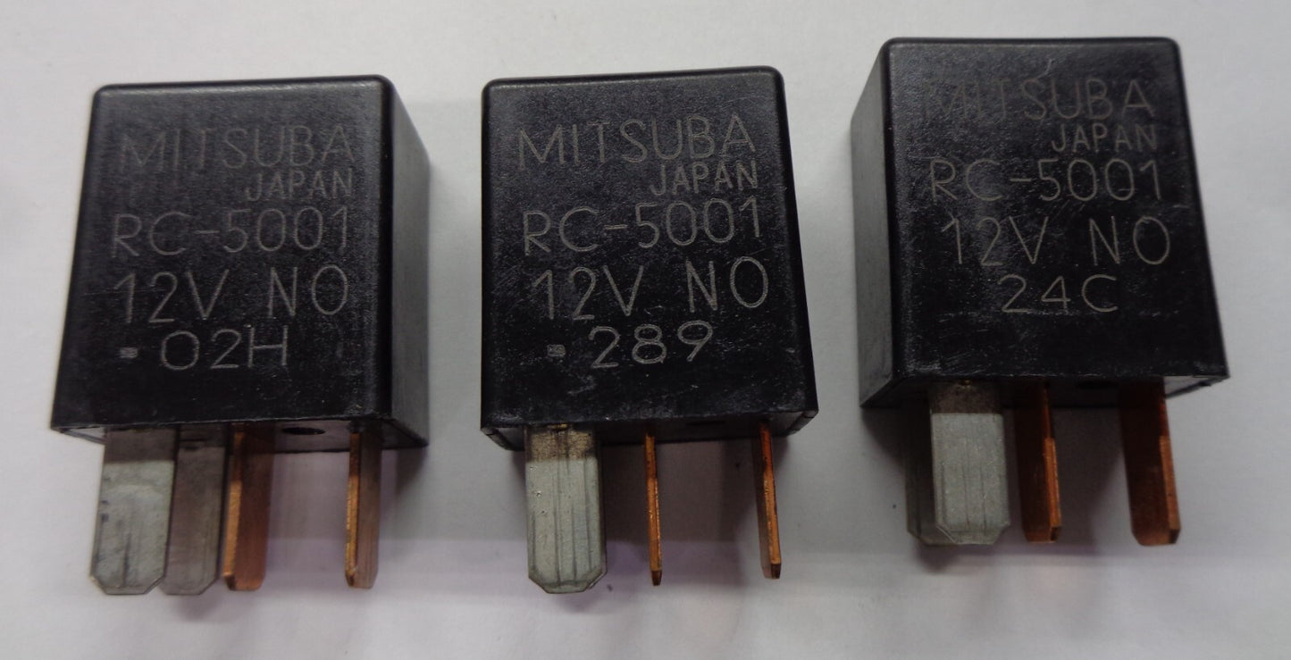 LOT OF 3 HONDA ACURA RELAYS MITSUBA RC-5001 TESTED FREE SHIP 1 YEAR WARRANTY! H1