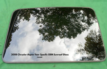 2008 CHRYSLER ASPEN OEM FACTORY YEAR SPECIFIC SUNROOF GLASS PANEL - RarePartsFinder.Com
