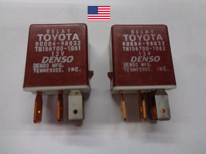 USA 2 PC SET TOYOTA RELAYS 90084-98032 TESTED OEM  1 YEAR WRRNTY T2