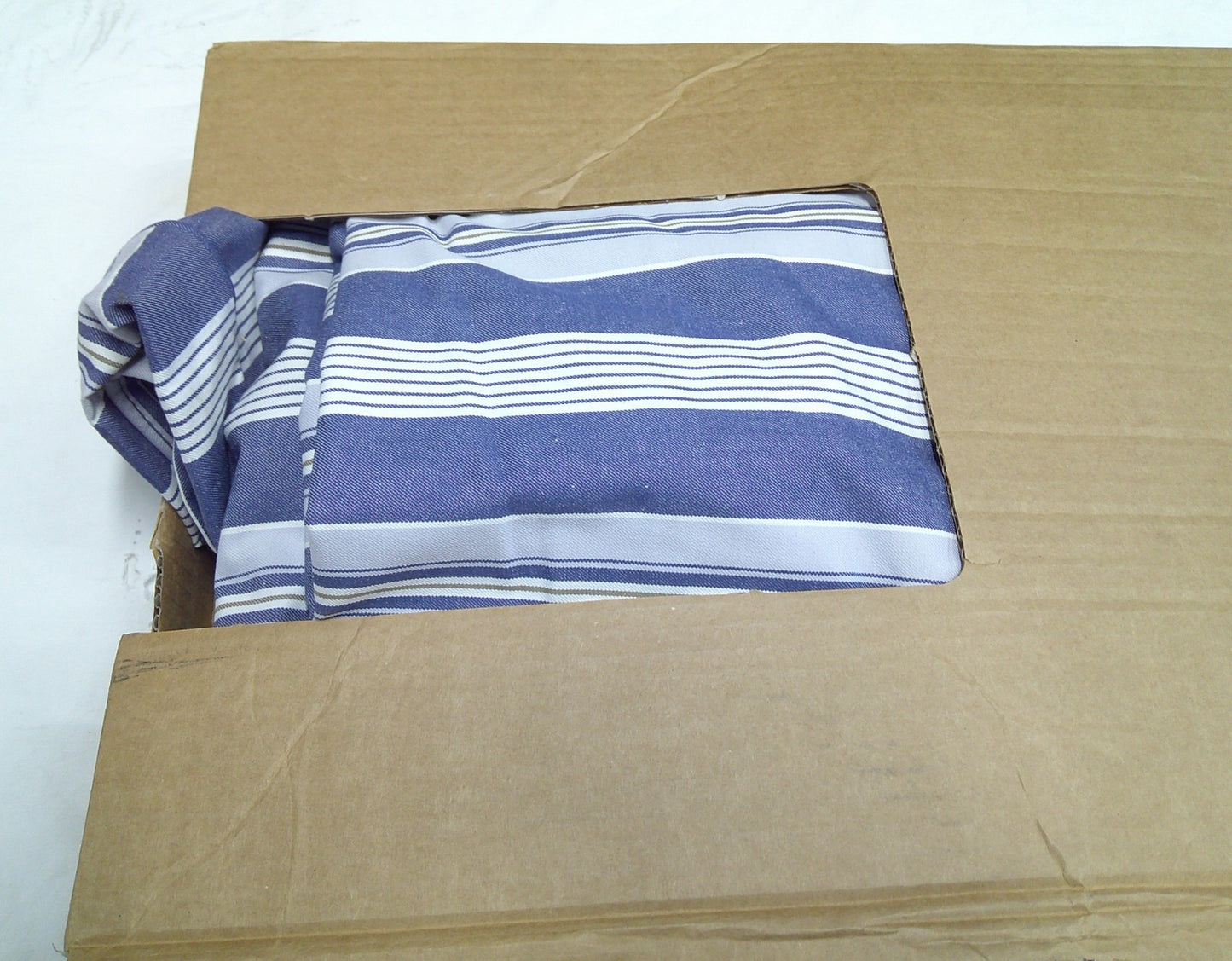 IKEA EKTORP Slipcover ABYN BLUE White Stripe  801.930.52  12096 NEVER USED