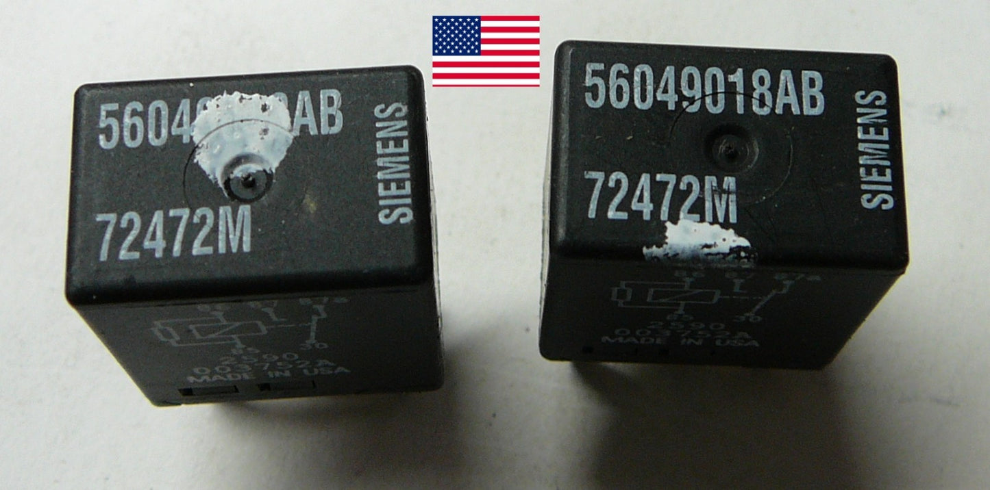 SIEMENS RELAY SET 56049018AB 72472V / M / W OEM TESTED 1 YEAR WARRANTY C1