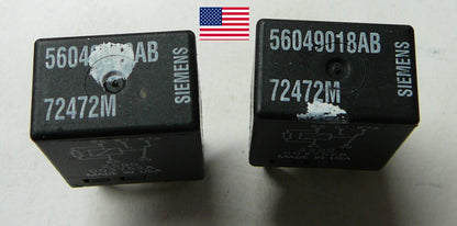 SIEMENS RELAY SET 56049018AB 72472V / M / W OEM TESTED 1 YEAR WARRANTY C1