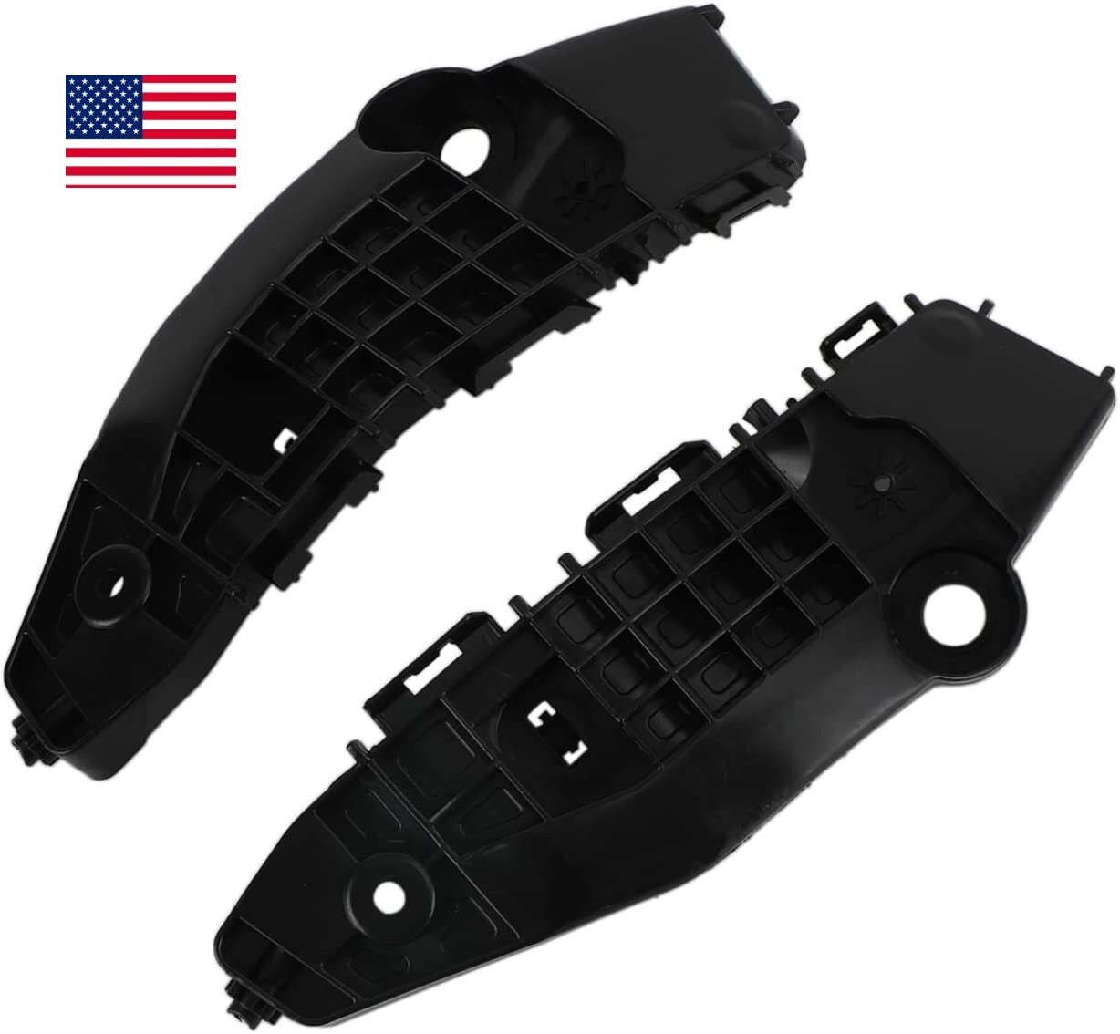 Pair of Front Bumper Support Spacer Retainer Brackets for Toyota Rav4 2019-2021