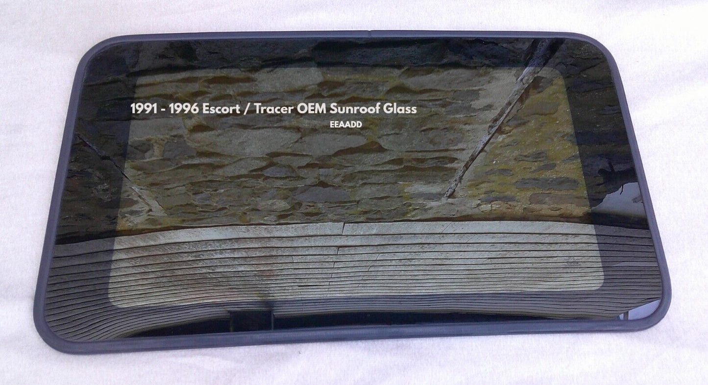 91 - 96 FORD ESCORT MERCURY TRACER OEM FACTORY SUNROOF GLASS FREE SHIPPING - RarePartsFinder.Com