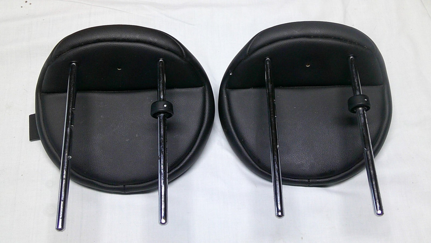 2007 - 2015 MINI COOPER OEM BLACK LEATHER REAR LEFT RIGHT HEADREST SET - RarePartsFinder.Com