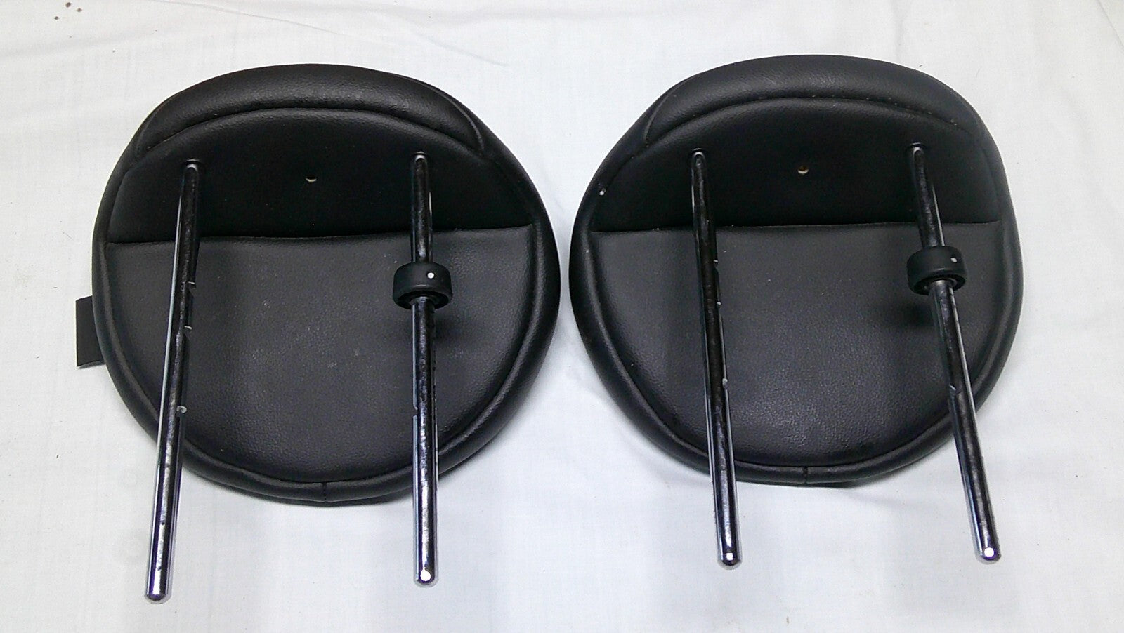 2007 - 2015 MINI COOPER OEM BLACK LEATHER REAR LEFT RIGHT HEADREST SET - RarePartsFinder.Com