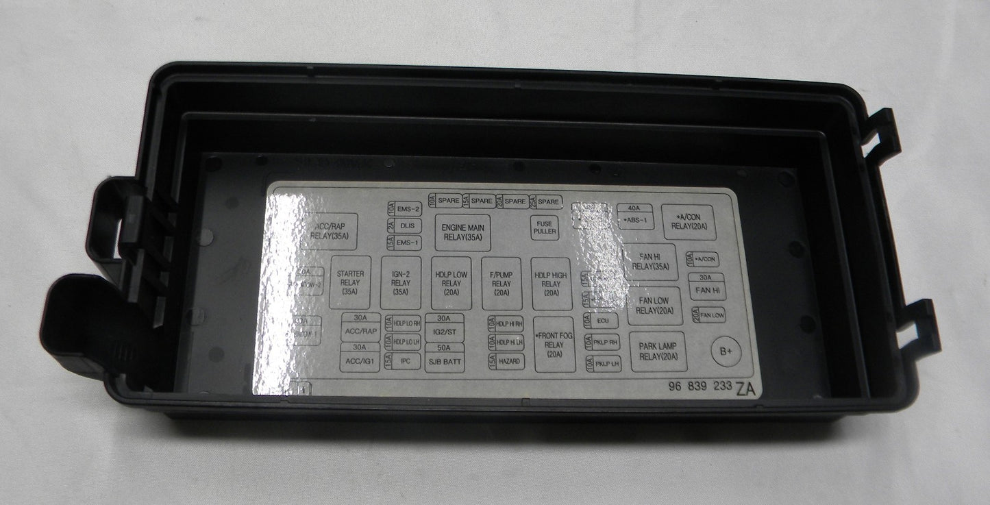 09 - 11 Chevy Aveo Pontiac G3 Engine Fuse Relay Box Top Lid Cover 96839233  R3